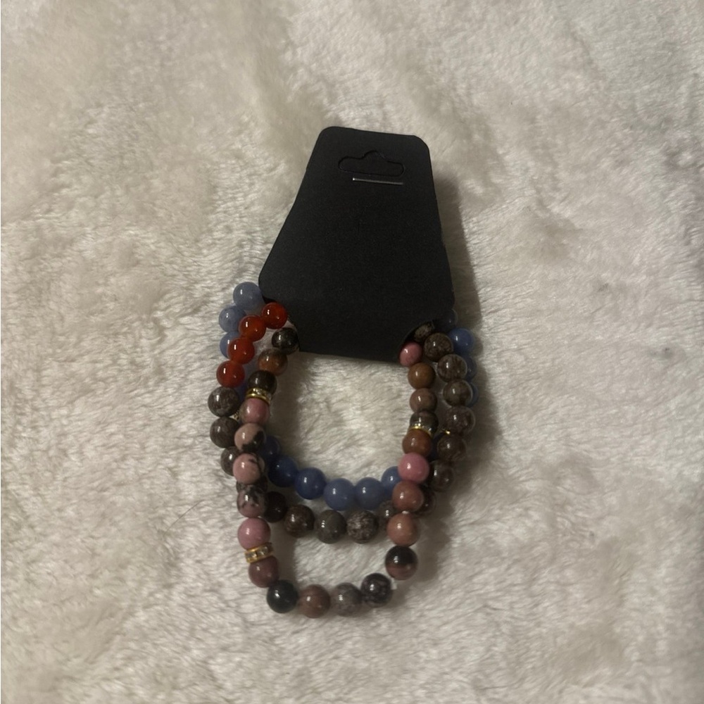 Elegant Beaded Bracelet Set - Multicolor